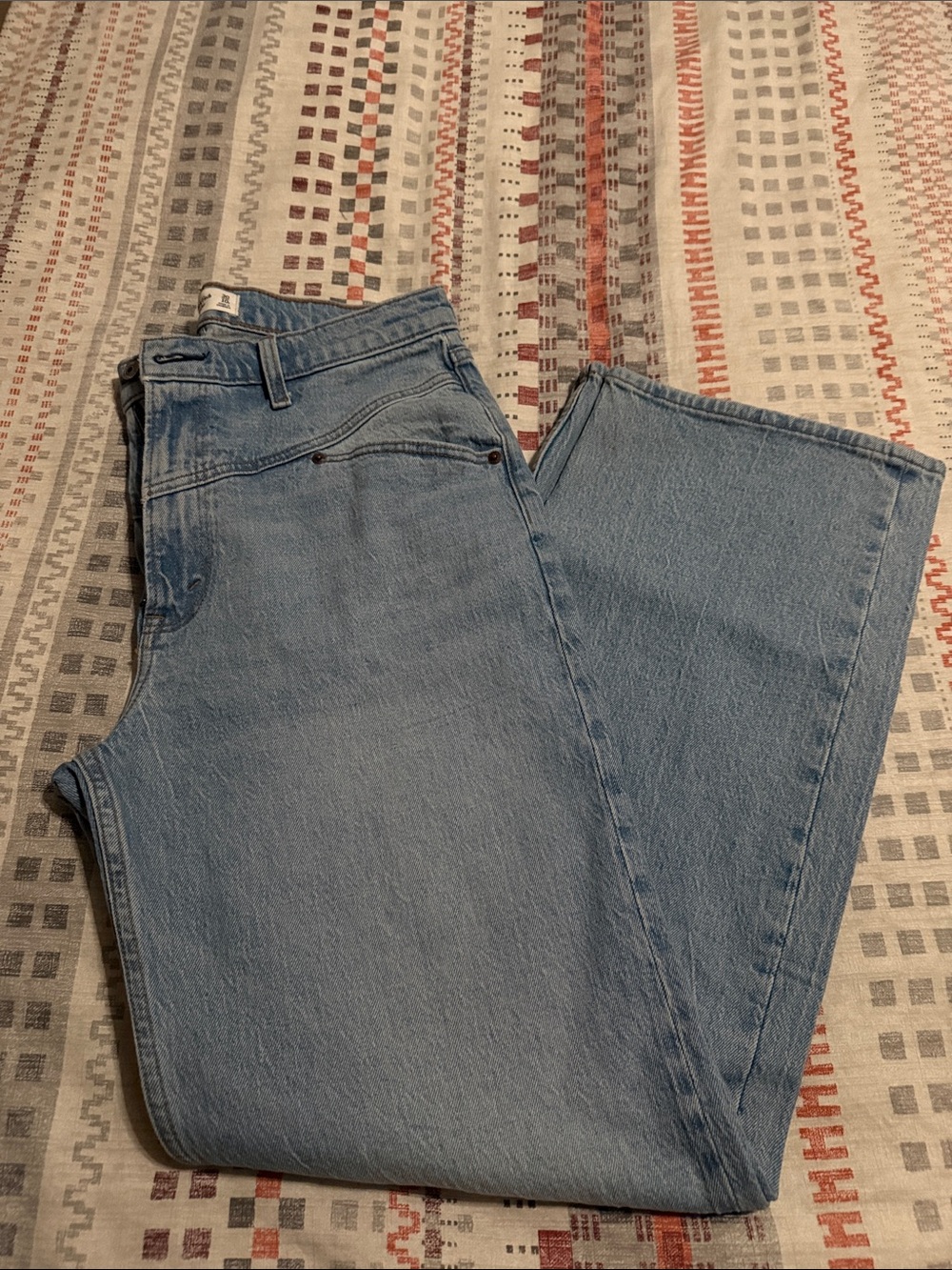 Abercrombie Light Blue Women's High-Rise Straight Jeans